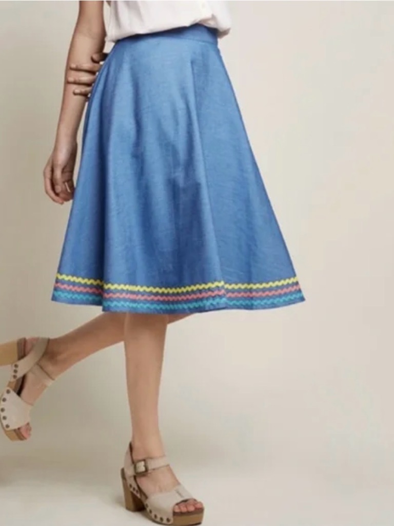 Modcloth Cherished Cheer High Waist Skirt